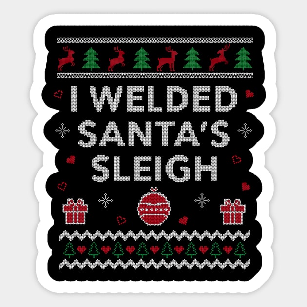 Funny Welder Ugly Christmas Gift Welding Xmas Design Sticker by Dr_Squirrel